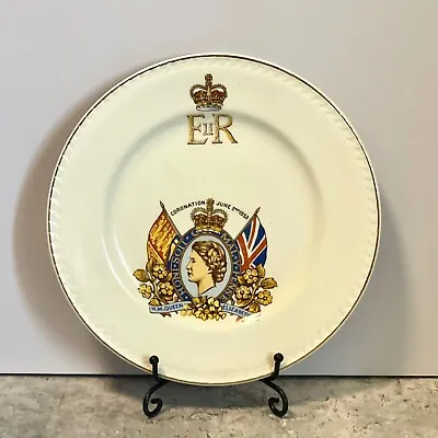 Buy Royal Coronation Tea Side Plate Queen ELIZABETH II 1953 Official Issue Portland • 11.20£