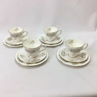 Buy Duchess Bone China Cup Saucer And Side Plate Trio X4 Lansbury Pattern Floral • 22.99£
