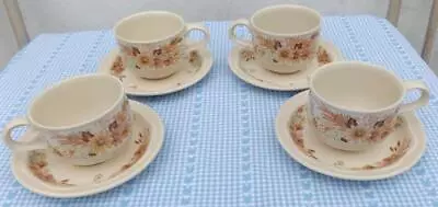 Buy Poole Summer Glory  Tea Cups & Saucers   Set Of 4 £19.99 (Free Post UK) • 19.99£