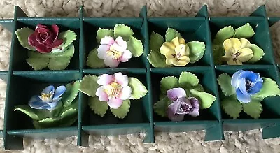 Buy Royal Adderley Bone China Floral Place Card Holders, Set Of 8 Boxed • 30£