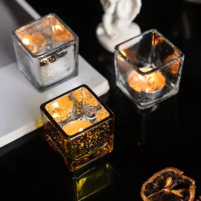 Buy Glass Candle Holder Tealight Candles Votive Home Wedding Ornament Taper Holders • 5.51£