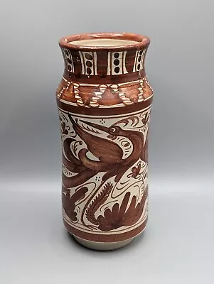 Buy Domingo Punter Teruel Spanish Pottery Hispano Moresque Style Vase, Red, Vintage • 95£