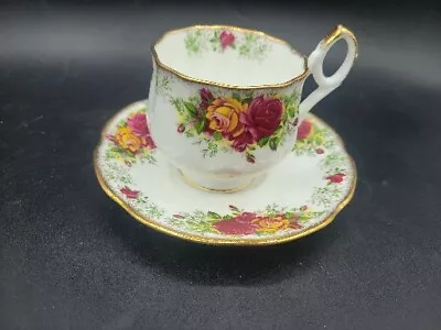 Buy Vintage Rosina Teacup & Saucer Queen's Fine Bone China England Yellow Pink Roses • 12.14£