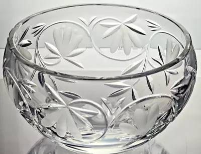 Buy Royal Doulton 1.3 Kg Crystal Hand Blown Bowl Etched Flowers Fruit  • 28.99£