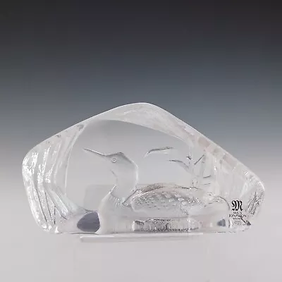 Buy SIGNED Mats Jonasson #3571 Glass Duck Paperweight • 25£