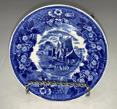 Buy Wedgwood Bone China Ferrara 4  Blue And White Tea Saucer Plate Coaster England • 13.27£