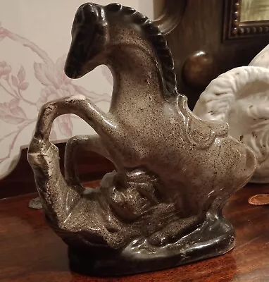 Buy Antique Scottish Bo'ness Pottery Horse Figure 1880s Grey Vgc • 5£