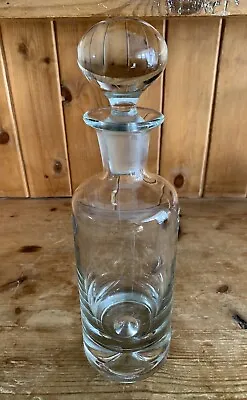 Buy Vintage Heavy Glass Decanter With Stopper Apothecary Bottle Display  • 25.99£