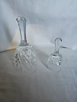 Buy Pair Of Tyrone Crystal Cut Glass Bells Tyrone Etched - Slight Damage • 14£
