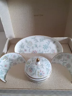 Buy Vintage Minton Bone China Set Serving Bowl And Plates • 24.99£