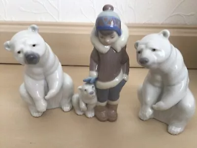Buy Lladro Eskimo Polar Bear 3  Figurines • 110£
