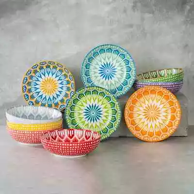Buy 10 Piece Set Signature Housewares Stoneware Bowls Multicoloured • 18.99£