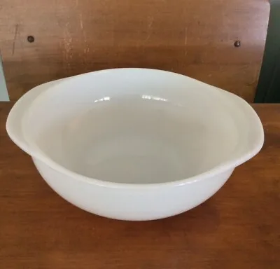 Buy Vintage Pyrex (024) 2qt Milk White Bowl With Handles • 12.35£