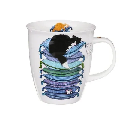 Buy Dunoon Teacups Sleepy Cats Blue 0,4l Coffee Mug Nevis • 24.88£