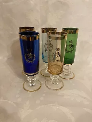 Buy 5 X Vintage HARLEQUIN Champagne Flutes Glasses Collectable Bar Ware 17cm • 24.99£
