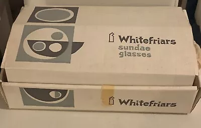 Buy Whitefriars Glacier Sundae Dishes, Flint, Set Of 6, Vintage Boxed • 55£