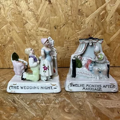 Buy 2 X Antique Fairing Twelve Months After Marriage & Wedding Night Figurine • 4.99£