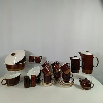 Buy Poole Pottery Chestnut Dinner Tea Service 30 Piece Teapot Tureen Cruet Cups Jug • 54.99£