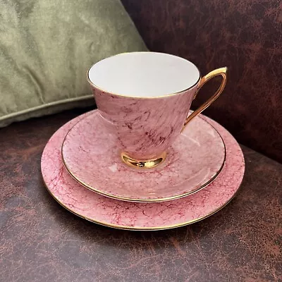 Buy Royal Albert China - Gossamer - Pink Tea Trio - Cup, Saucer & Side Plate - VGC • 9.99£