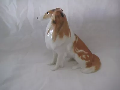 Buy Vintage Lomonosov  USSR Borzoi Porcelain Dog Figurine . No Backstamp. • 8£