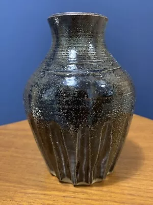 Buy Studio Pottery Vase Tenmoku Glaze Incised Y To Base • 25£