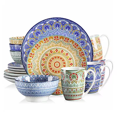 Buy Vancasso 16/32pc Dining Set Porcelain Dinnerware Set Plates Bowls Mugs Tableware • 119.99£