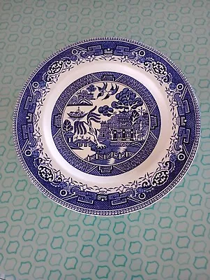 Buy Vintage Fine Myott Meakin Tableware 10  Dinner Plate Blue Willow Pattern • 18.29£