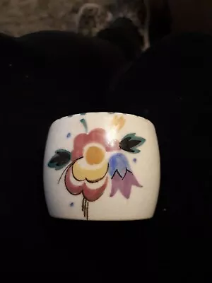 Buy Poole Pottery Red Clay Egg Cup - Hand Painted - SF Pattern • 10.99£