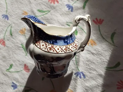 Buy Booths Real Old Willow Small Milk Jug Gold Rim, Blue And White. • 12.99£