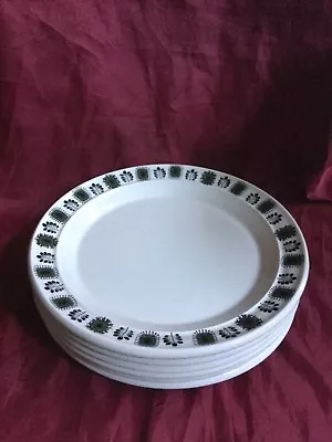 Buy Very Rare Vintage Portmeirion 10  Large And Heavy Dinner Plates - Green Pattern • 20£
