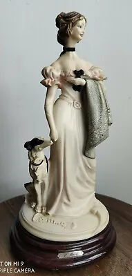 Buy B Merli Lady With Greyhound Borzoi Figurine Lamp Stand Signed 1989 Rare VTG 13  • 27.99£