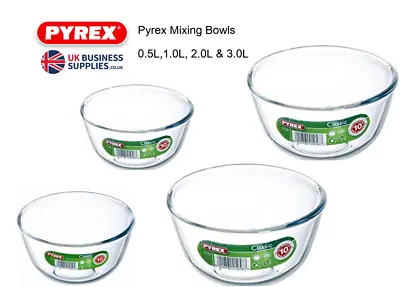 Buy Pyrex Classic Glass Bowl, A Kitchen Classic! In 4 Sizes 0.5L ,1.0L 2.0L & 3.0L • 66.99£