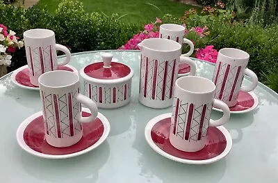 Buy Vintage Cinque Ports Pottery Rye Part Coffee Set Milk Sugar Bowl 5 Cups/saucers • 12£