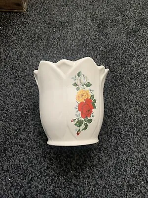 Buy Pottery Vase With Flower Design • 10£
