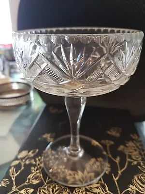 Buy Two Vintage Lead Crystal Champagne Coupes / Jellies /hand Blown & Hand Cut : • 24.99£