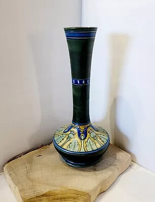 Buy Antique Gouda Pottery Holland Damascus III Vase 12  • 94.87£