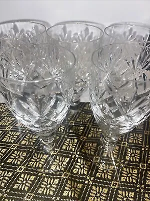 Buy 5 X Royal Doulton Crystal By Webb Corbet Georgian Sherry Glasses 11 Cm High • 30£
