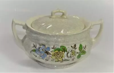 Buy 1950s ROYAL DOULTON England SUTHERLAND Pattern #D6115 Oval Sugar Bowl W Lid • 38.35£