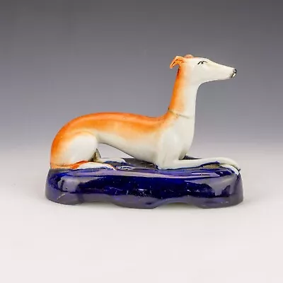 Buy Antique Staffordshire Pottery - Greyhound Dog Quill Stand • 0.99£
