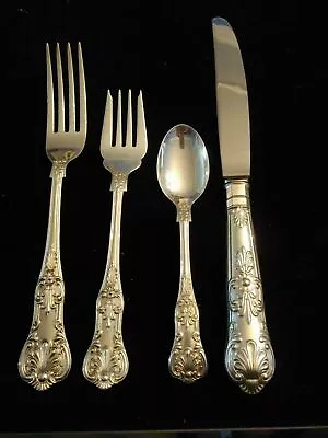 Buy Wallace Sterling Queens Pattern 4 Pc Place Setting Dinner Size • 332.05£