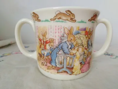 Buy Cream Bunnykins Christening Two Handled Mug Cup - Royal Doulton 1936 Bone China • 16.99£