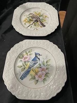 Buy Lord Nelson Pottery England Pair Of  8 1/2 In Square Bird Plates] • 17.03£