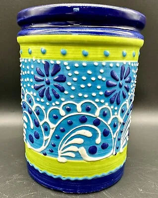 Buy Del Rio Salado 6  X 4.5  Planter Art Pottery Crock Hand Made In Spain Aqua Blue  • 14.20£