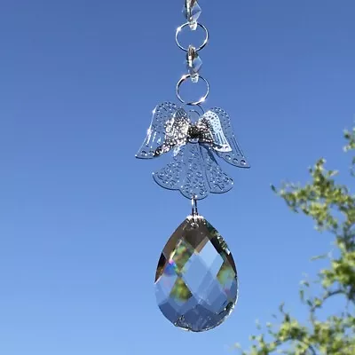Buy New Ready To Hang 3D Guardian Angel Sun Catcher With Large Glass Crystal Drop  • 11.50£