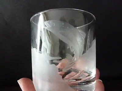 Buy 2x Stuart Crystal Fish Etched Whisky Glasses Tumblers, Signed • 33£
