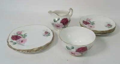 Buy Royal Vale Tea Set Mixed China Lot: Saucers, Side Plates, Milk Jug & Sugar Bowl • 22.50£