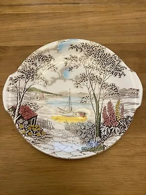 Buy W H Grindley, Staffordshire, England “Holiday” Vintage Cake Plate 24cm Dia • 12.50£