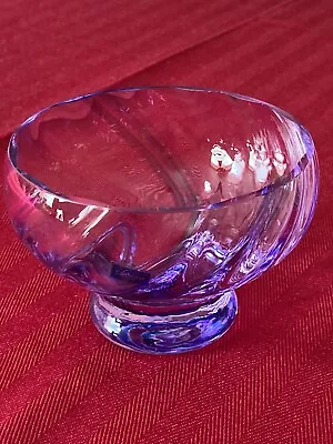 Buy VINTAGE CAITHNESS CLEAR GLASS SWIRLED SMALL BOWL BOXED.  No Chips/cracks. • 8£