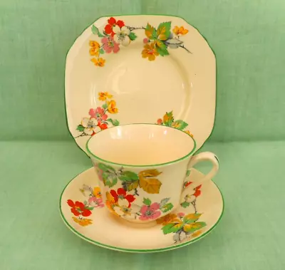 Buy Vintage Phoenix Ware Earthenware Tea Cup, Saucer & Plate Trio • 7.99£