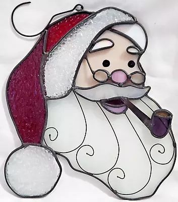 Buy SANTA CLAUS Stained Glass CHRISTMAS SUNCATCHER Window Ornament With Hanger 7 Hi • 28.45£
